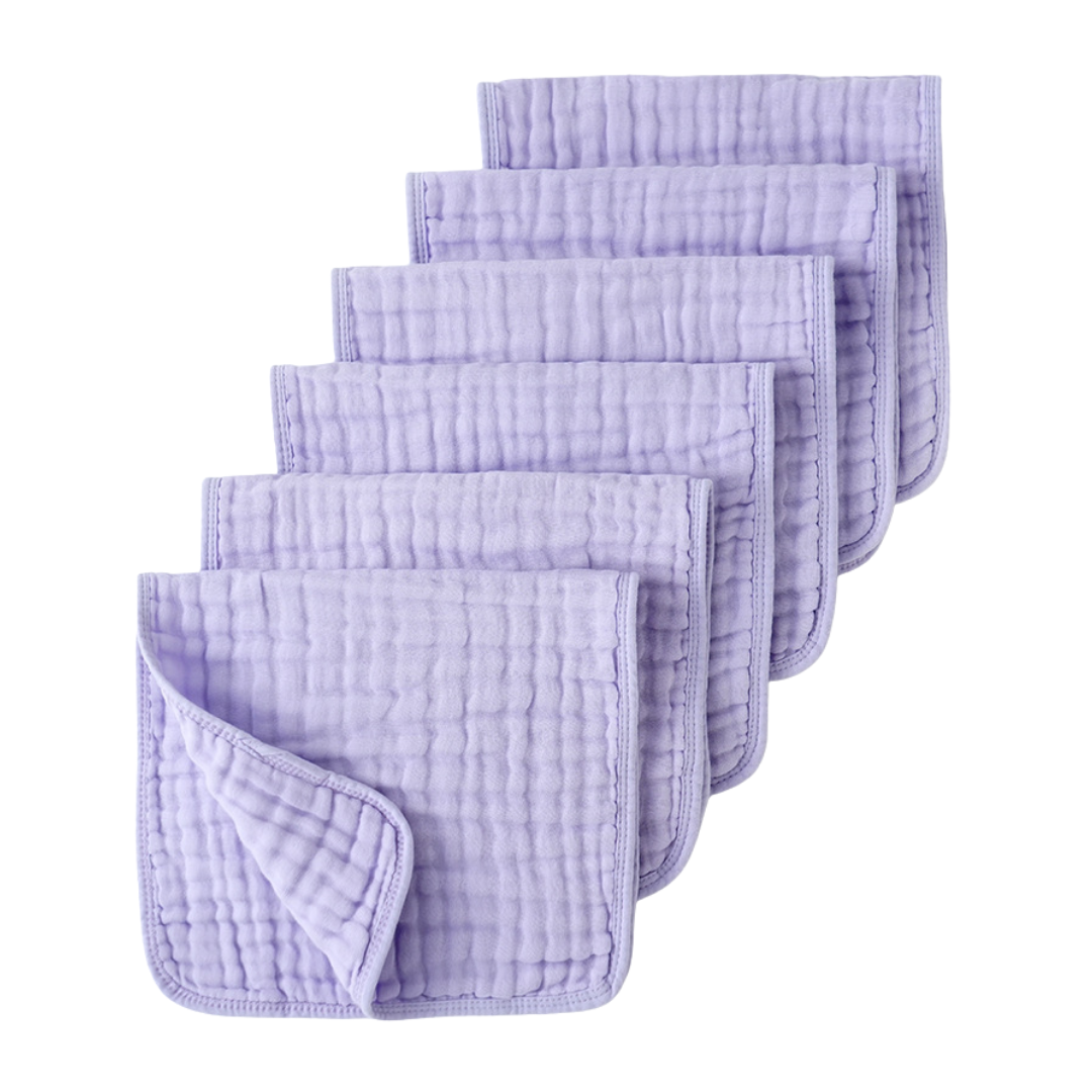 Baby Burpdoeken Muslin Katoen β 6-Pack β Extra Zacht, Absorberend & Groot 25Γ50 cm β Spuugdoeken voor Jongens & Meisjes β 9 Kleuren
