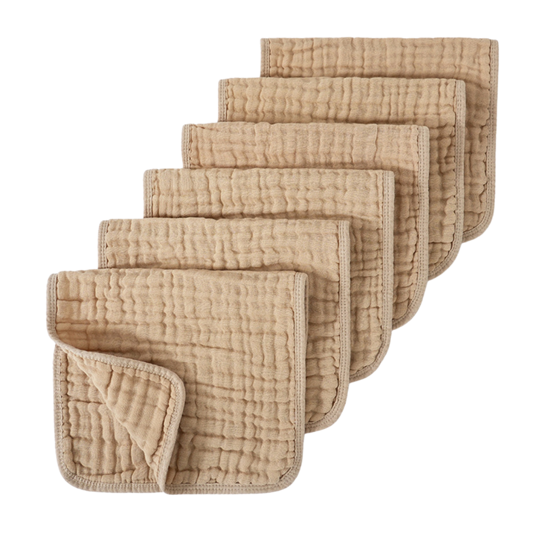 Baby Burpdoeken Muslin Katoen β 6-Pack β Extra Zacht, Absorberend & Groot 25Γ50 cm β Spuugdoeken voor Jongens & Meisjes β 9 Kleuren