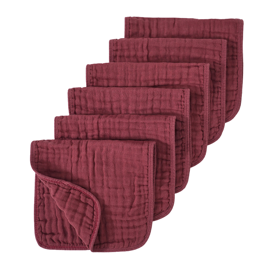 Baby Burpdoeken Muslin Katoen β 6-Pack β Extra Zacht, Absorberend & Groot 25Γ50 cm β Spuugdoeken voor Jongens & Meisjes β 9 Kleuren