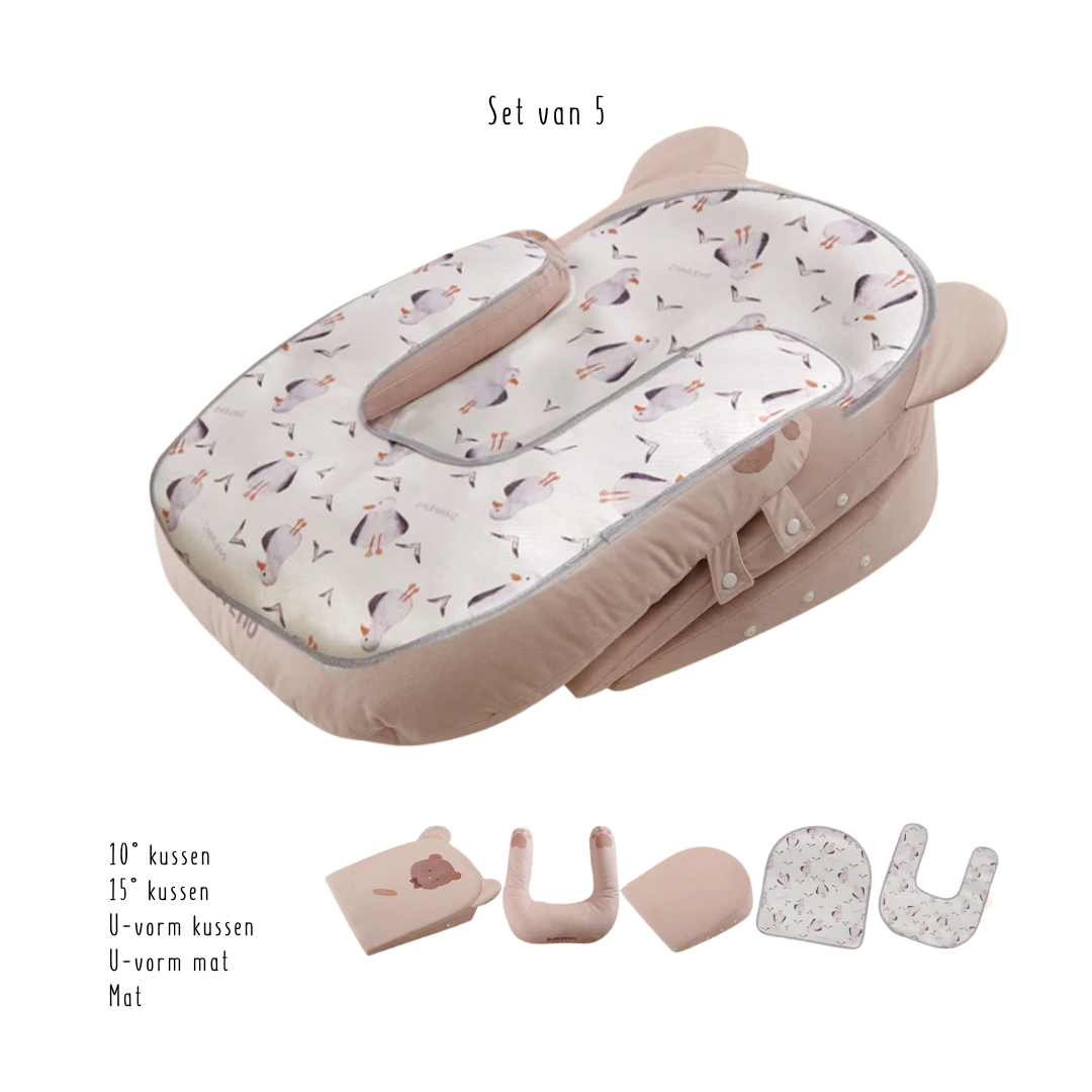 Ademend Verstelbaar Baby anti-refluxkussen β Comfort en Ondersteuning bij Reflux