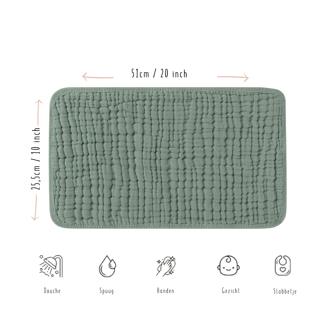 Baby Burpdoeken Muslin Katoen β 6-Pack β Extra Zacht, Absorberend & Groot 25Γ50 cm β Spuugdoeken voor Jongens & Meisjes β 9 Kleuren