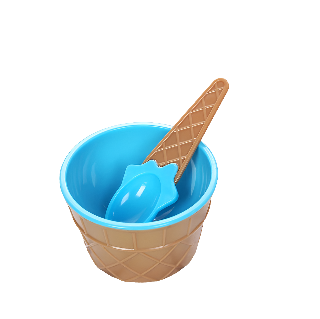 IJsco-set met Bakje en Lepel – Kleurrijk Speelgoedservies
