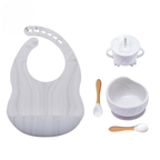 Complete 5-delige Baby Eetset met Kom van Siliconen – Voor Plezierige, Schone & Stressvrije Maaltijden