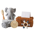 Eco Chic Kraamcadeau - met Rieten koffertje
