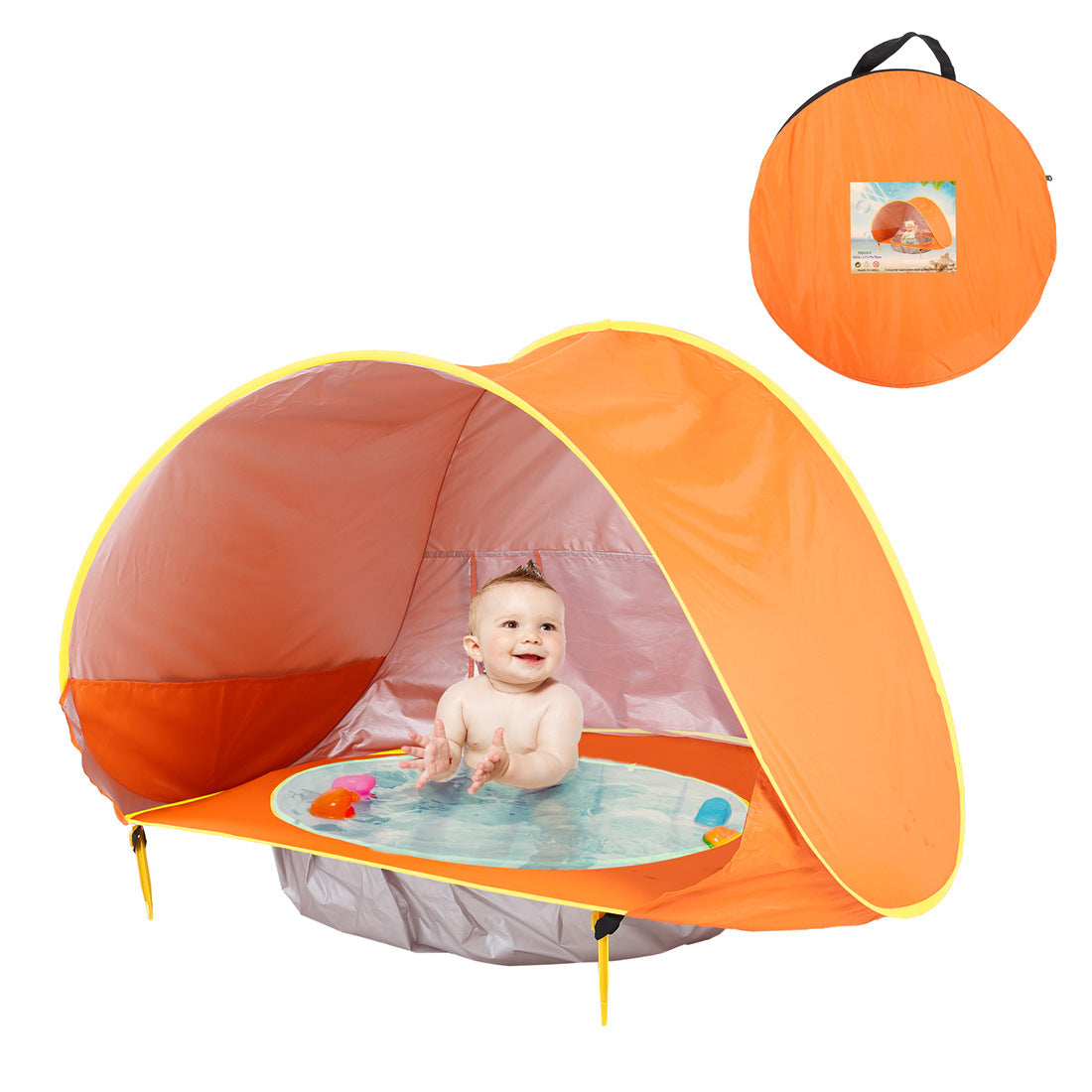 Baby pop-up tent met zwemgedeelte