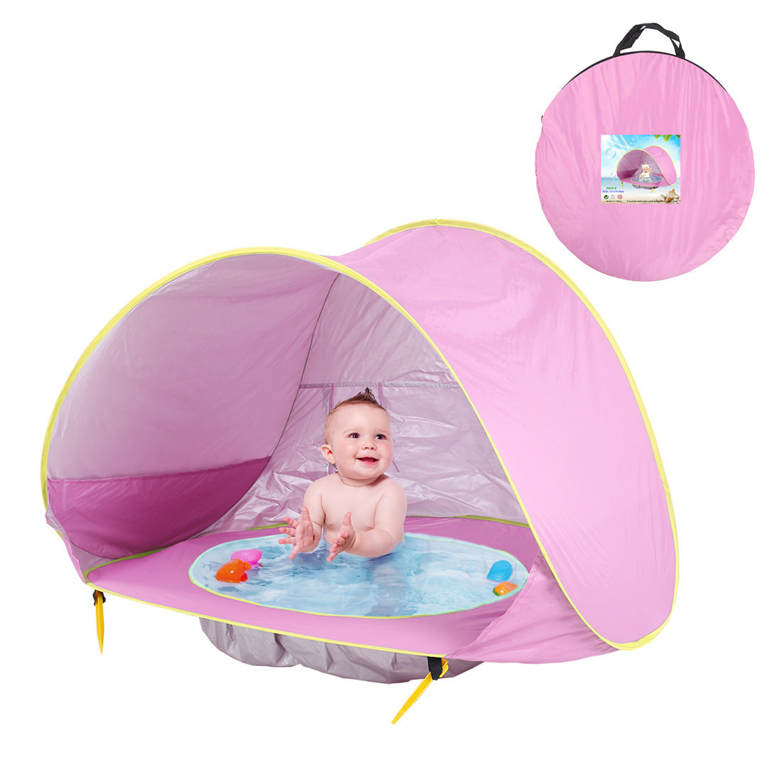 baby pop-up tent uv-werend geïntegreerd waterbadje