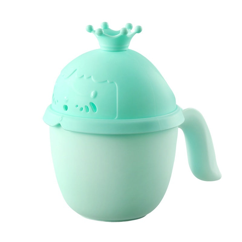 Baby hoofd douch-beker met handvat, groen