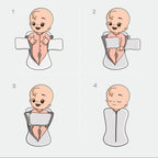Easy Zipper Swaddle Blankets - Blush, Mauve