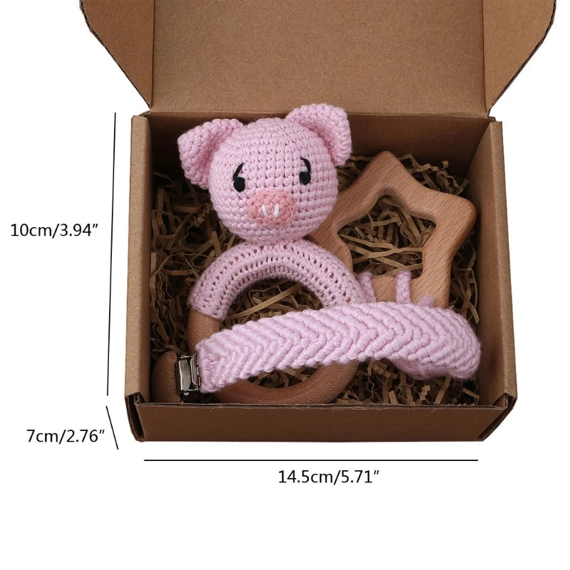 Kraamcadeau Set – Veilig en Natuurlijk Speelgoed voor Baby’s (0-2 jaar)