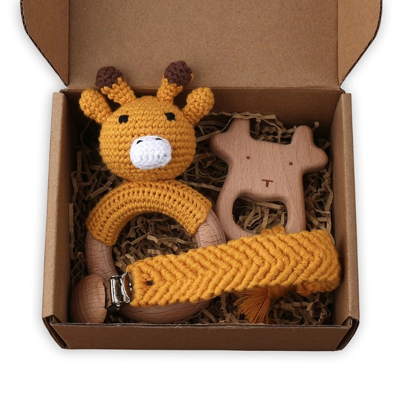 Kraamcadeau Set – Veilig en Natuurlijk Speelgoed voor Baby’s (0-2 jaar)