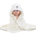 Baby Badcape met Capuchon – Zachte Coral Fleece Handdoek (80x80 cm)