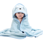 Baby Badcape met Capuchon – Zachte Coral Fleece Handdoek (80x80 cm)