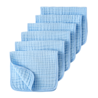 Baby Burpdoeken Muslin Katoen – 6-Pack – Extra Zacht, Absorberend & Groot 25×50 cm – Spuugdoeken voor Jongens & Meisjes – 9 Kleuren