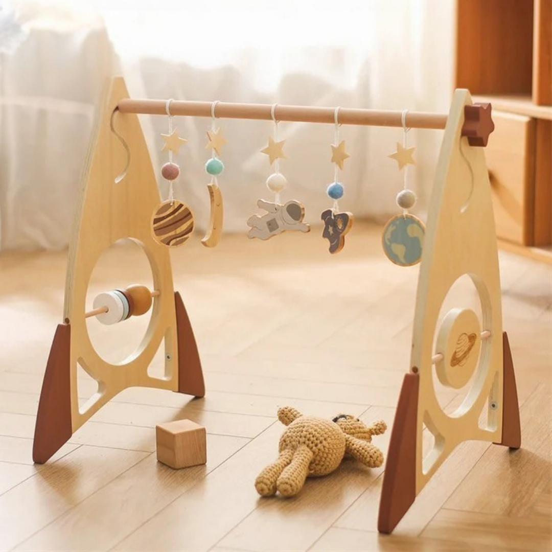 Educatieve babygym raketmodel hout