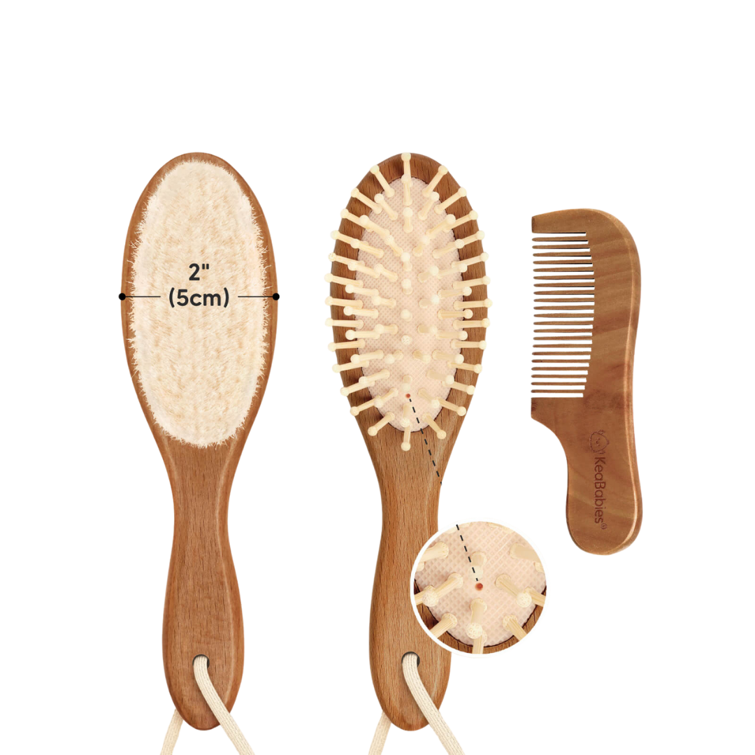 Set van 4 - Baby haarborstel en kam Gift Box