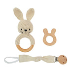 Kraamcadeau Konijn Rammelaar - set van 3