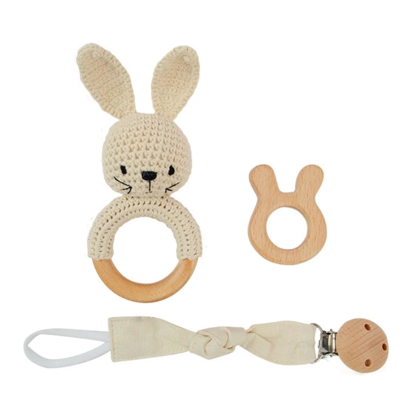 Kraamcadeau Konijn Rammelaar - set van 3