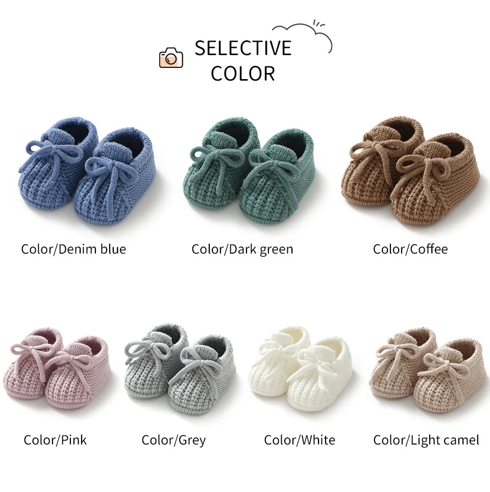 Zachte Newborn pantoffeltjes – unisex (0-12 maanden)