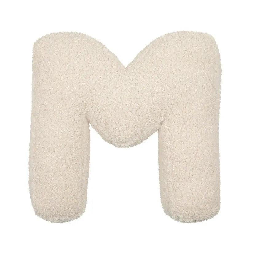 Luxe Letterkussen van Lamswol – Babykamer Accessoire & Cadeau Idee
