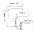 3Pcs/S Different Size Waterproof Wet Bag Wet Dry Bags for Baby Cloth Diapers&Breast Pump Part Organizer for Swimsuit Wet Clothes