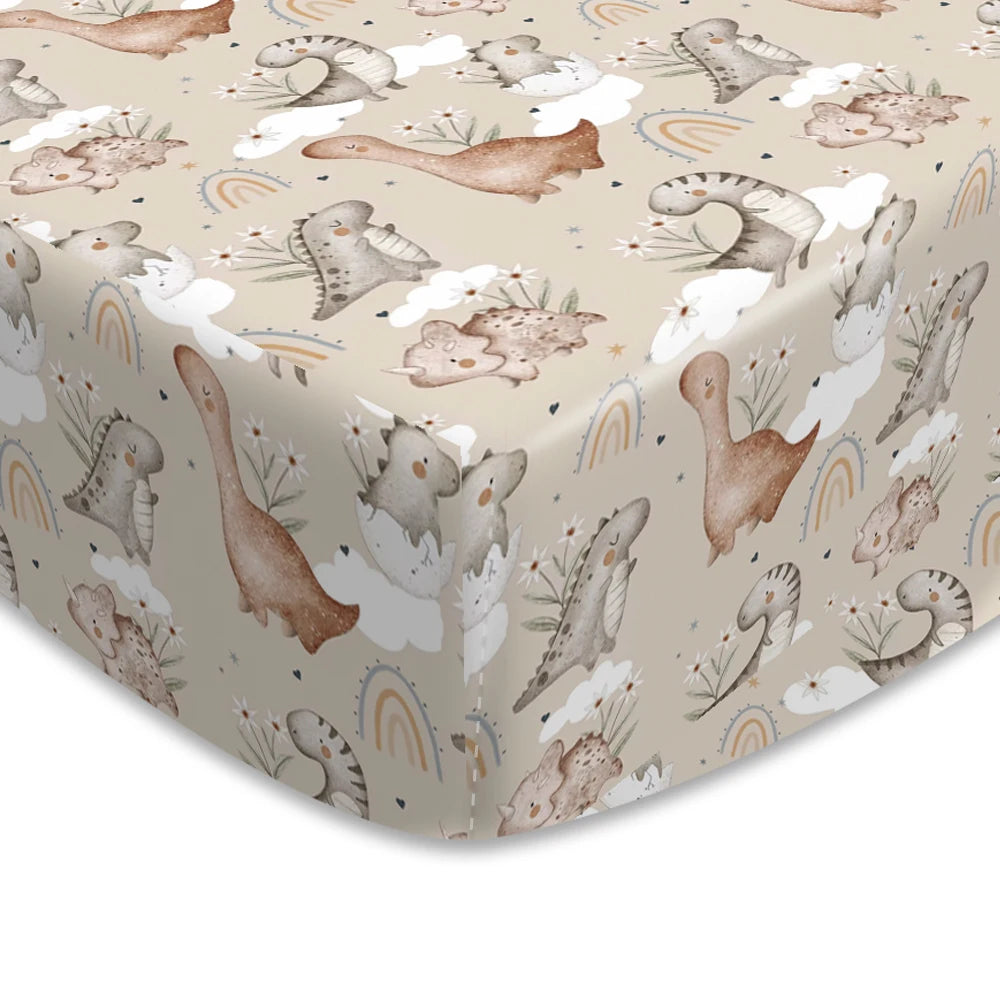 100% Polyester 130*70CM Fitted Bassinet Sheets for Baby Girl Boy Soft Breathable Baby Bassinet Sheets