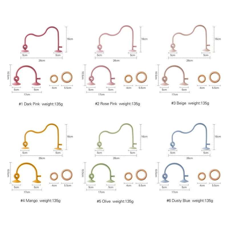 Montessori Siliconen & Houten Bijtspeelgoed – Educatief Speeltje voor Baby’s | Teether Rammelaar Roller Coaster