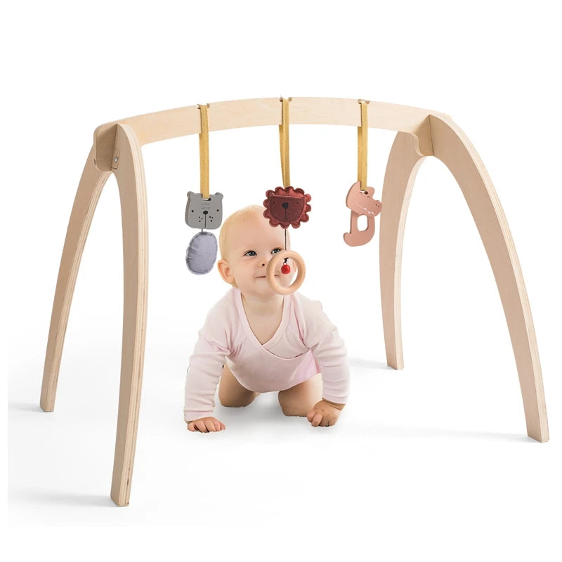 Houten Baby Speelboog – Montessori Speelgym voor Pasgeborenen en Baby’s
