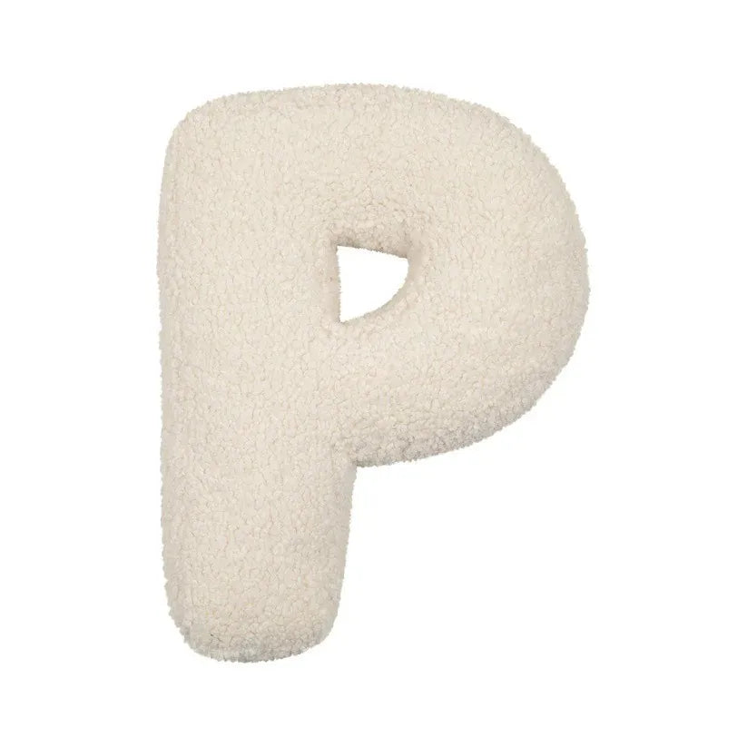Luxe Letterkussen van Lamswol – Babykamer Accessoire & Cadeau Idee