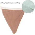 Stoffen vlaggen met 4 kleuren - babykamer decoratie