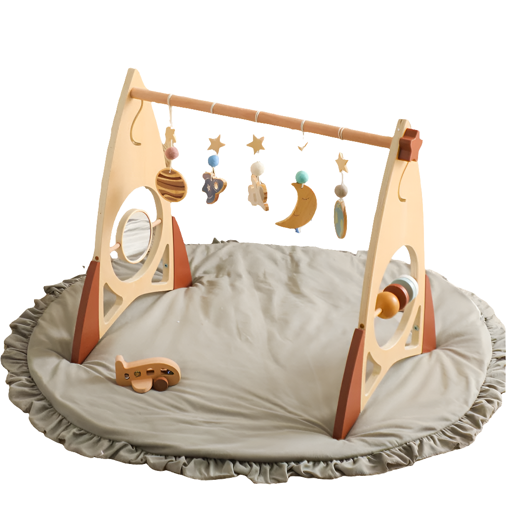 Educatieve babygym raketmodel hout