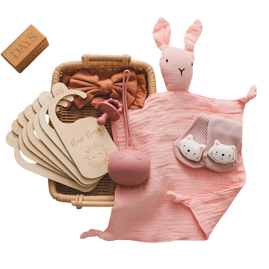 Set van 7 - Kraamcadeau Cuddly Konijn