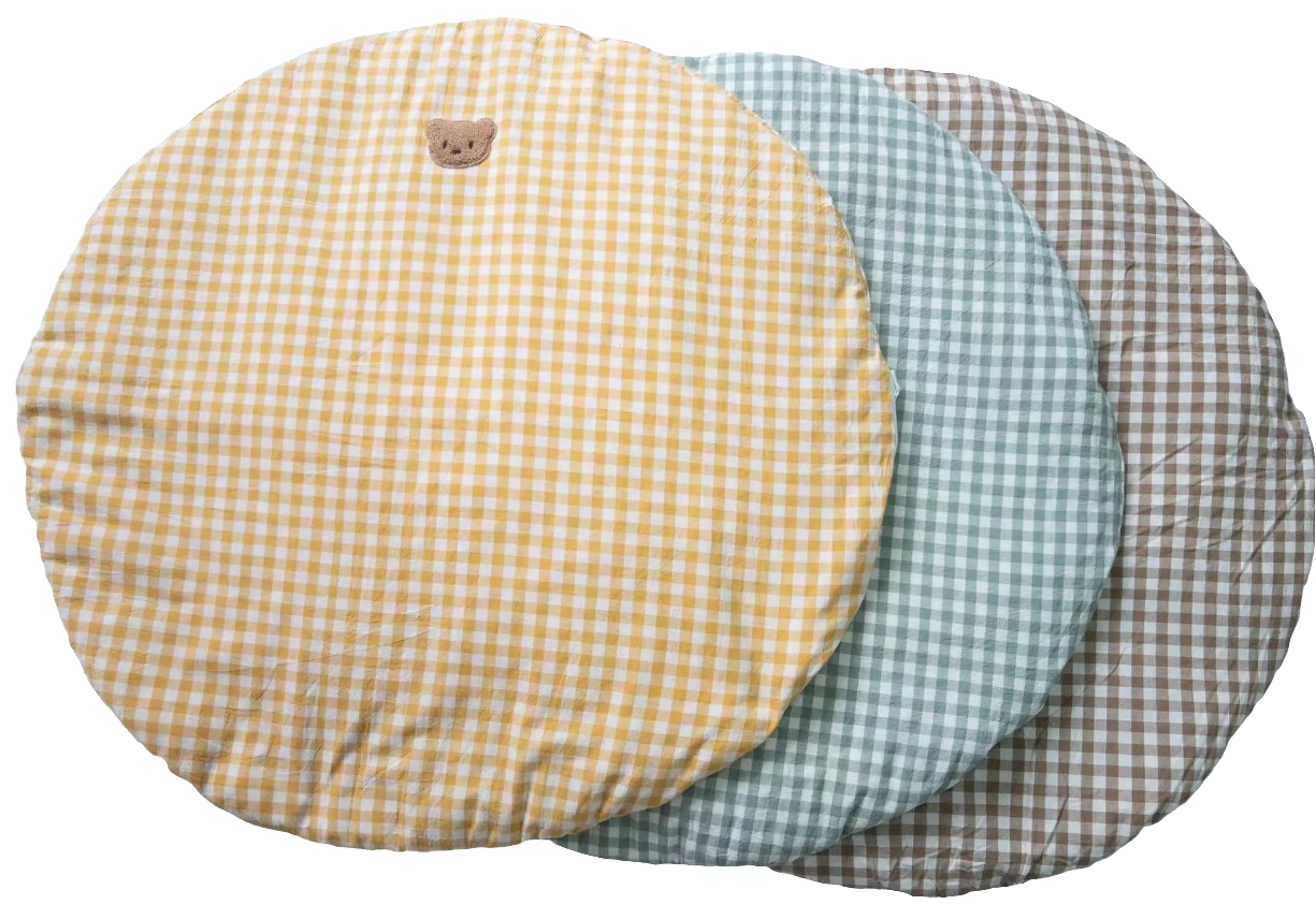 Baby Speelkleed met Beren en Ruitjes – Zacht & Wasbaar