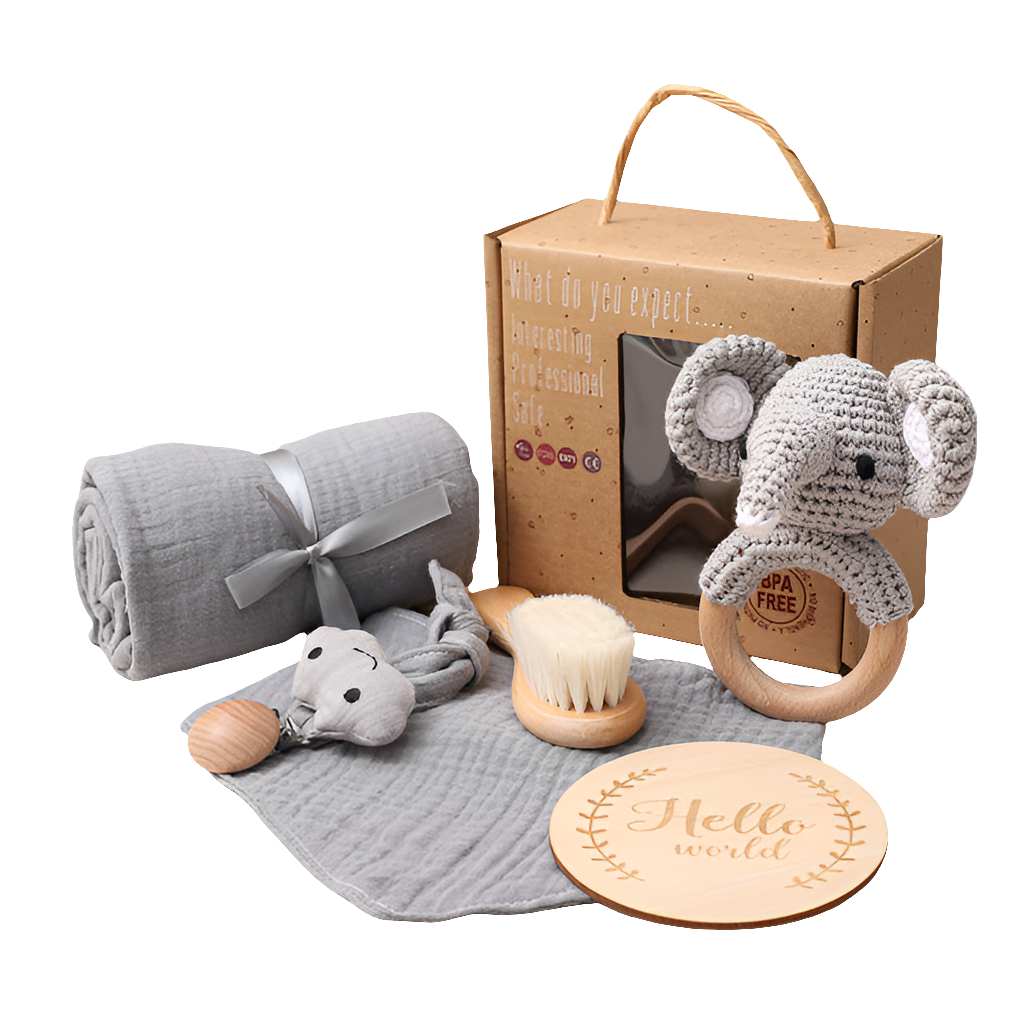 Luxe Baby Cadeauset – set van 7 lieve baby essentials