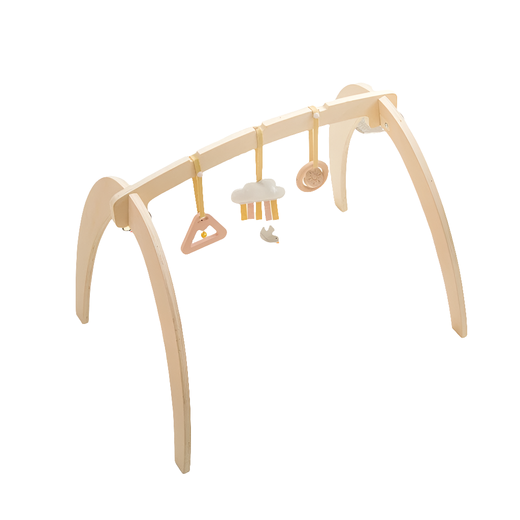 Houten Baby Speelboog – Montessori Speelgym voor Pasgeborenen en Baby’s