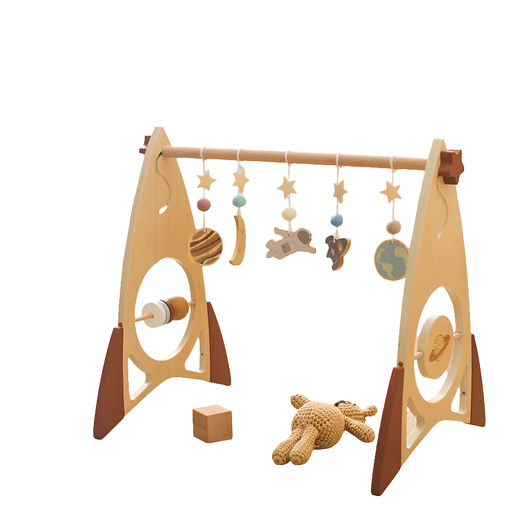 Educatieve babygym raketmodel hout