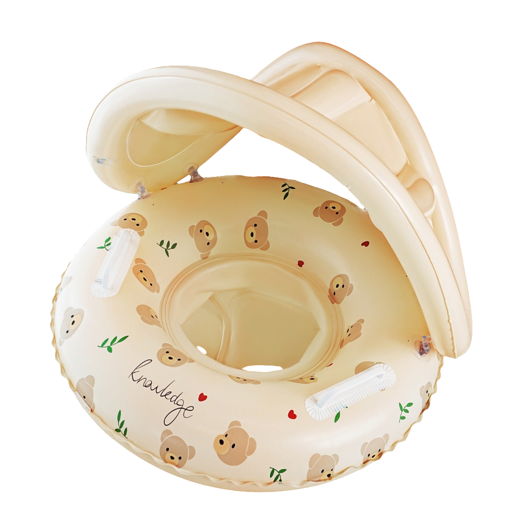 Opblaasbare baby zwemboot met en zonnescherm