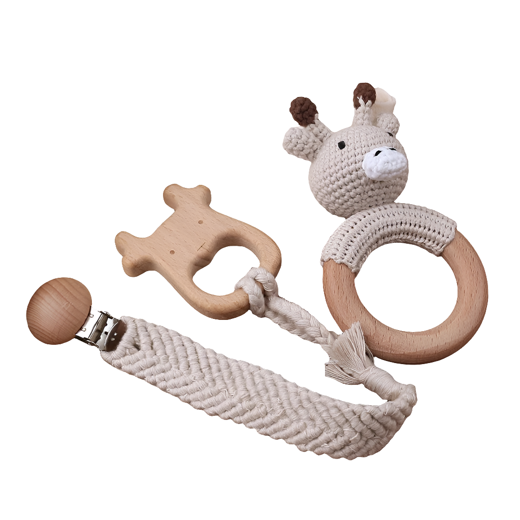 Kraamcadeau Set – Veilig en Natuurlijk Speelgoed voor Baby’s (0-2 jaar)