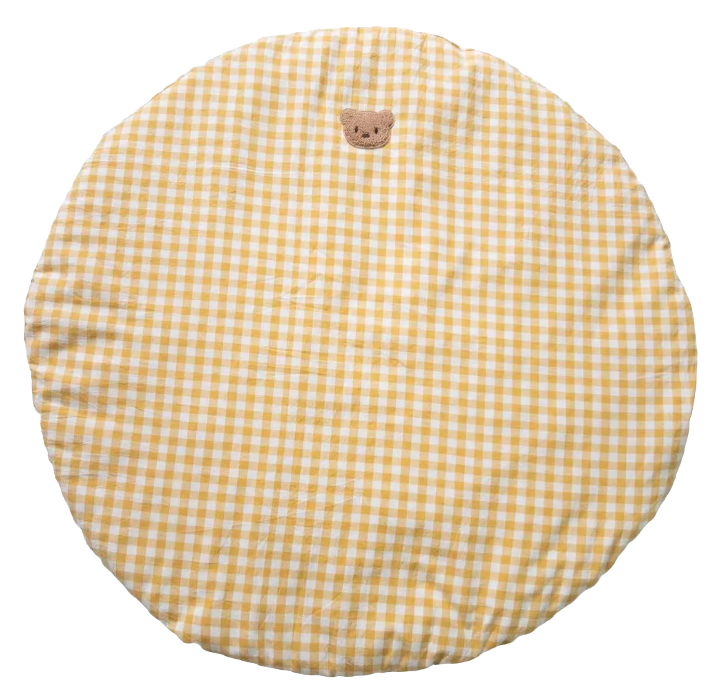 Baby Speelkleed met Beren en Ruitjes – Zacht & Wasbaar