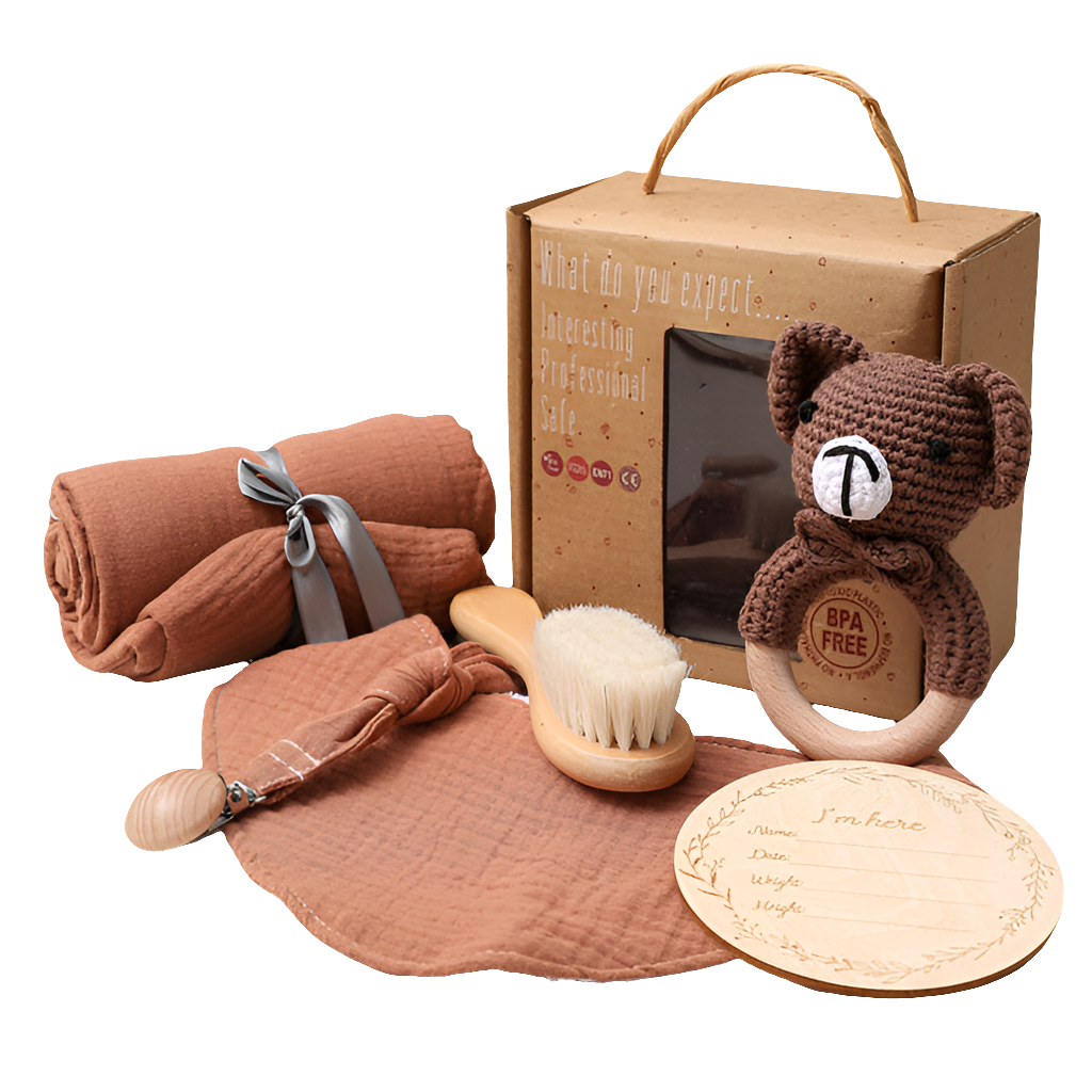 Luxe Baby Cadeauset – set van 7 lieve baby essentials