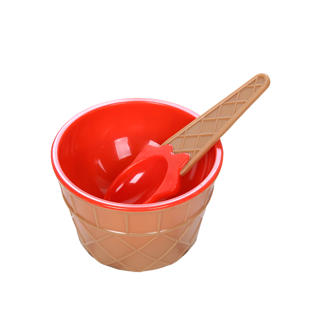 IJsco-set met Bakje en Lepel – Kleurrijk Speelgoedservies