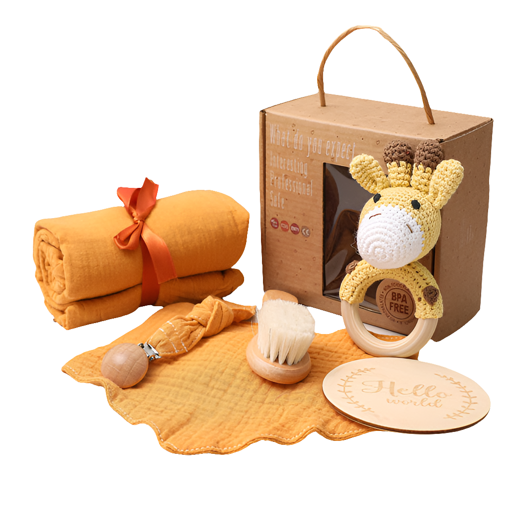 Luxe Baby Cadeauset – set van 7 lieve baby essentials