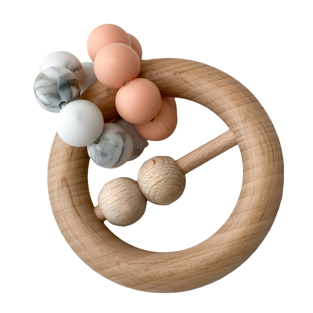 Bijtring Hout & Siliconen – Duurzaam Baby Speelgoed