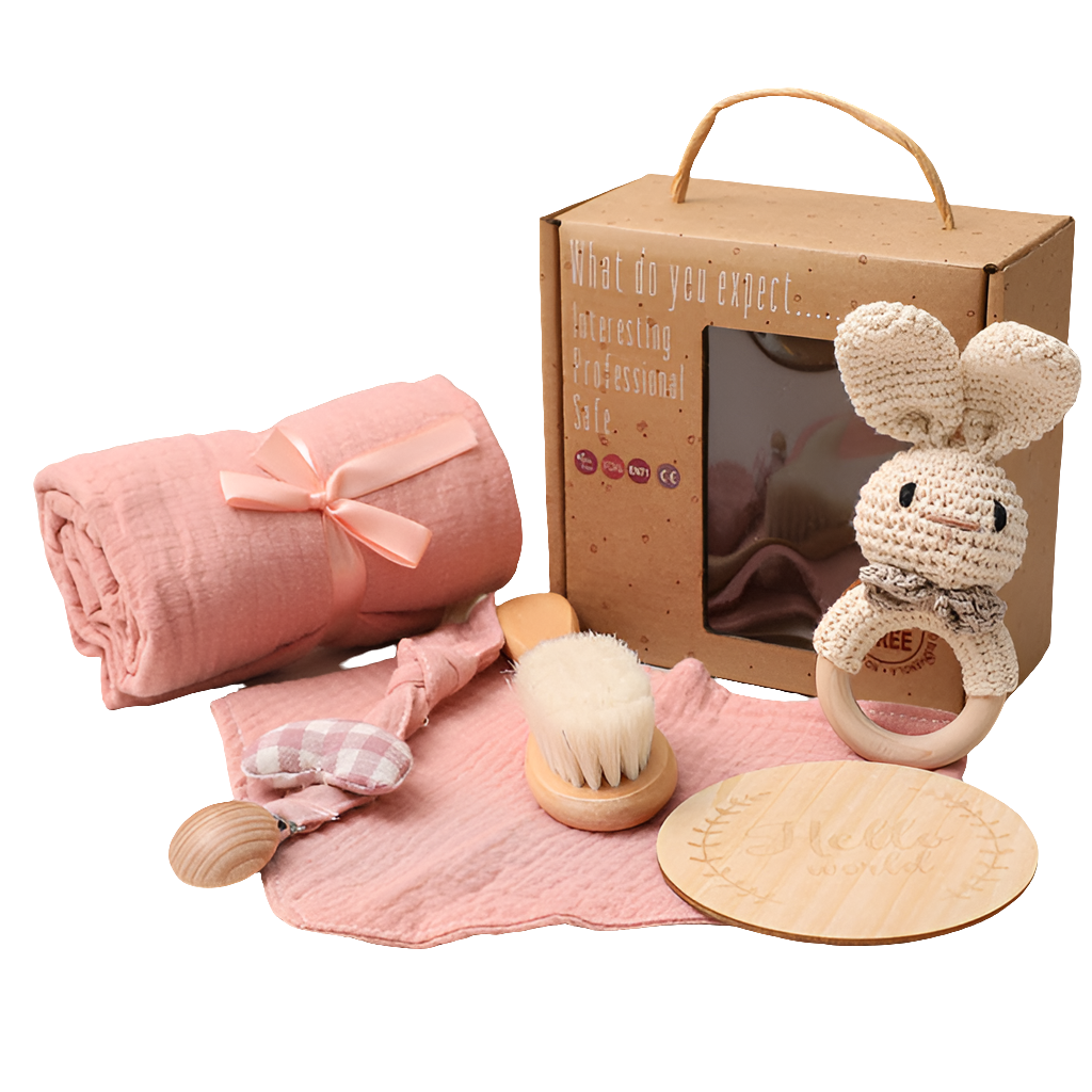 Luxe Baby Cadeauset – set van 7 lieve baby essentials