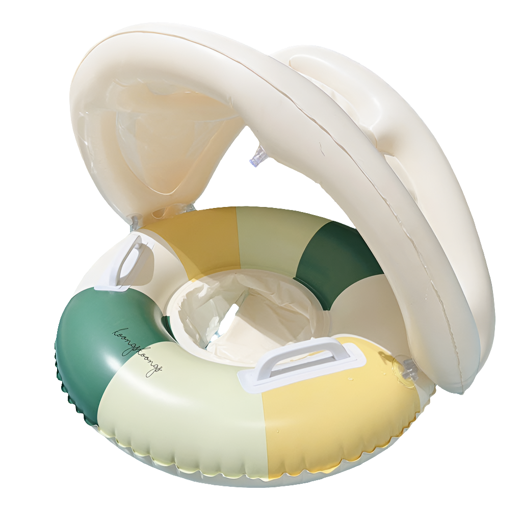 Opblaasbare baby zwemboot met en zonnescherm