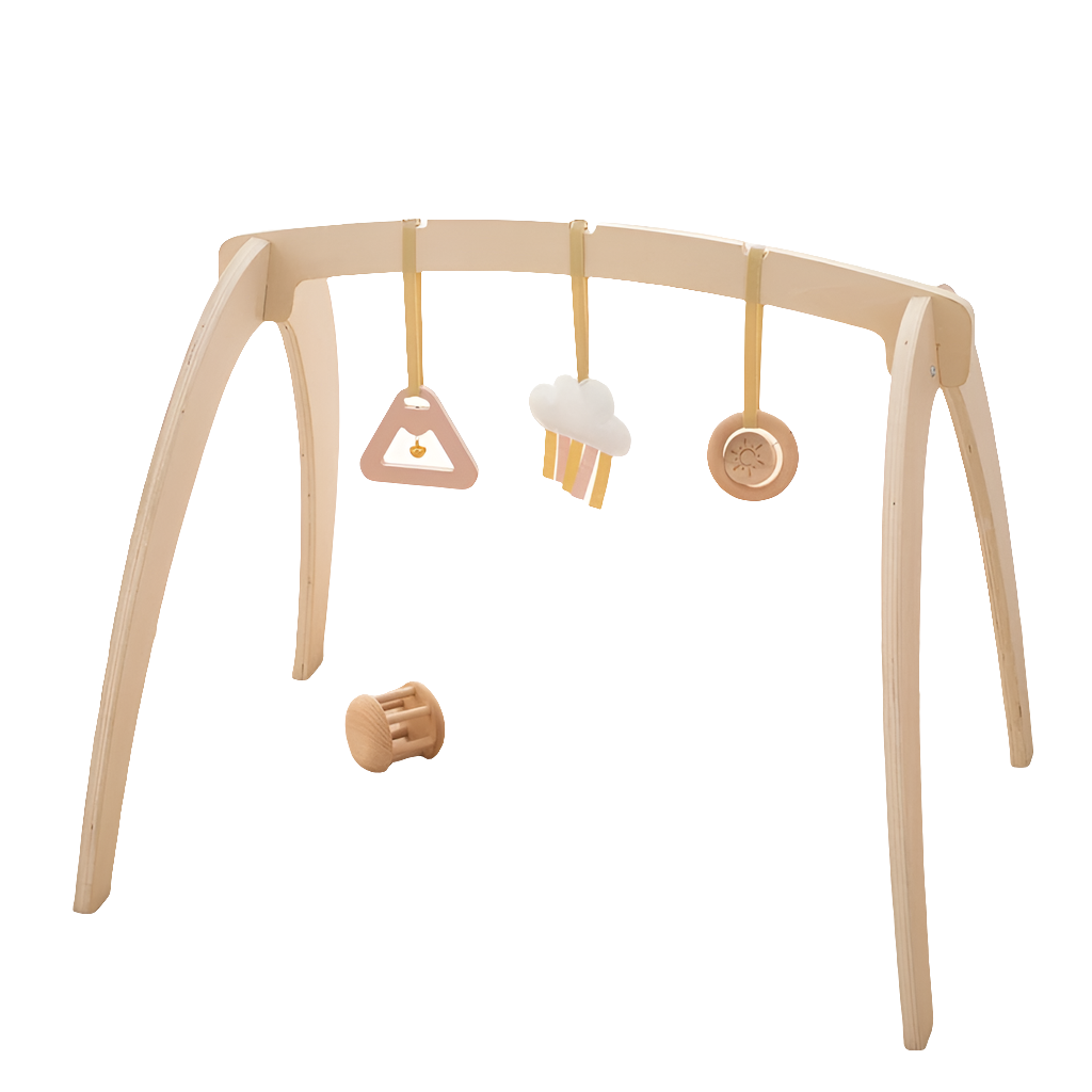 Houten Baby Speelboog – Montessori Speelgym voor Pasgeborenen en Baby’s