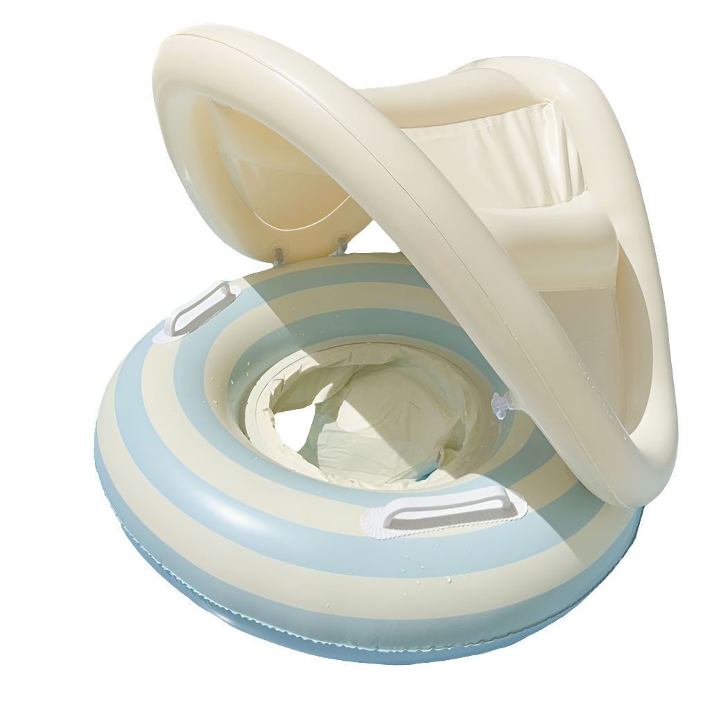 Opblaasbare baby zwemboot met en zonnescherm