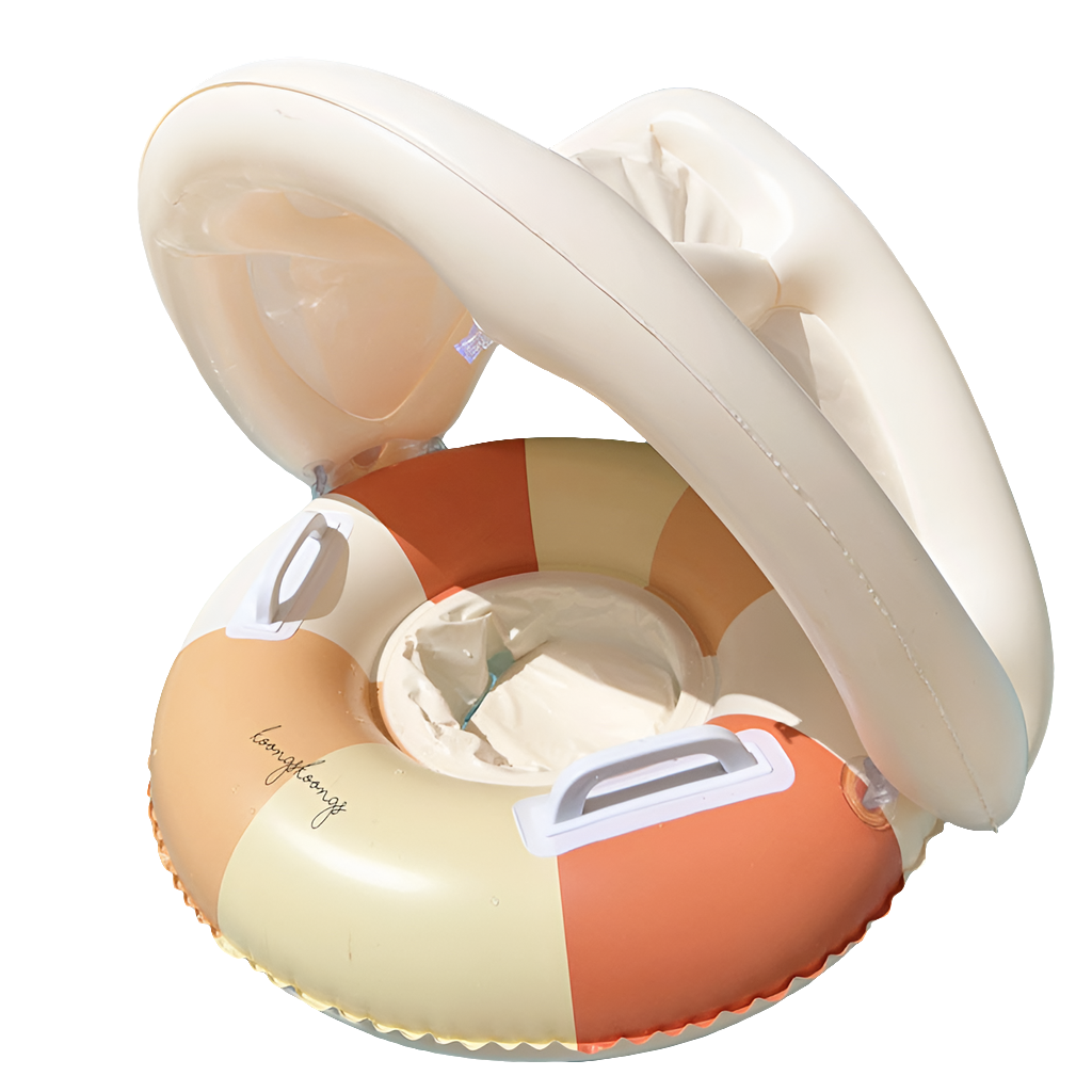Opblaasbare baby zwemboot met en zonnescherm