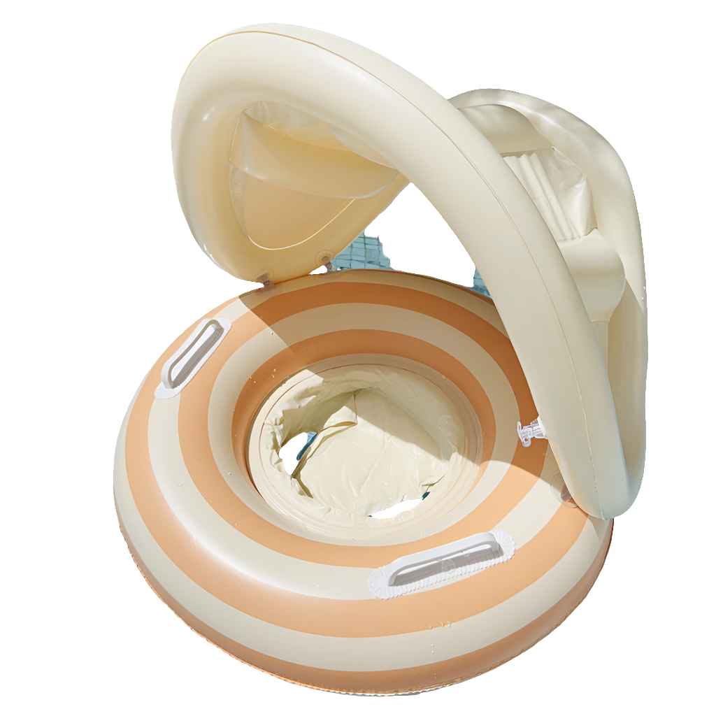 Opblaasbare baby zwemboot met en zonnescherm
