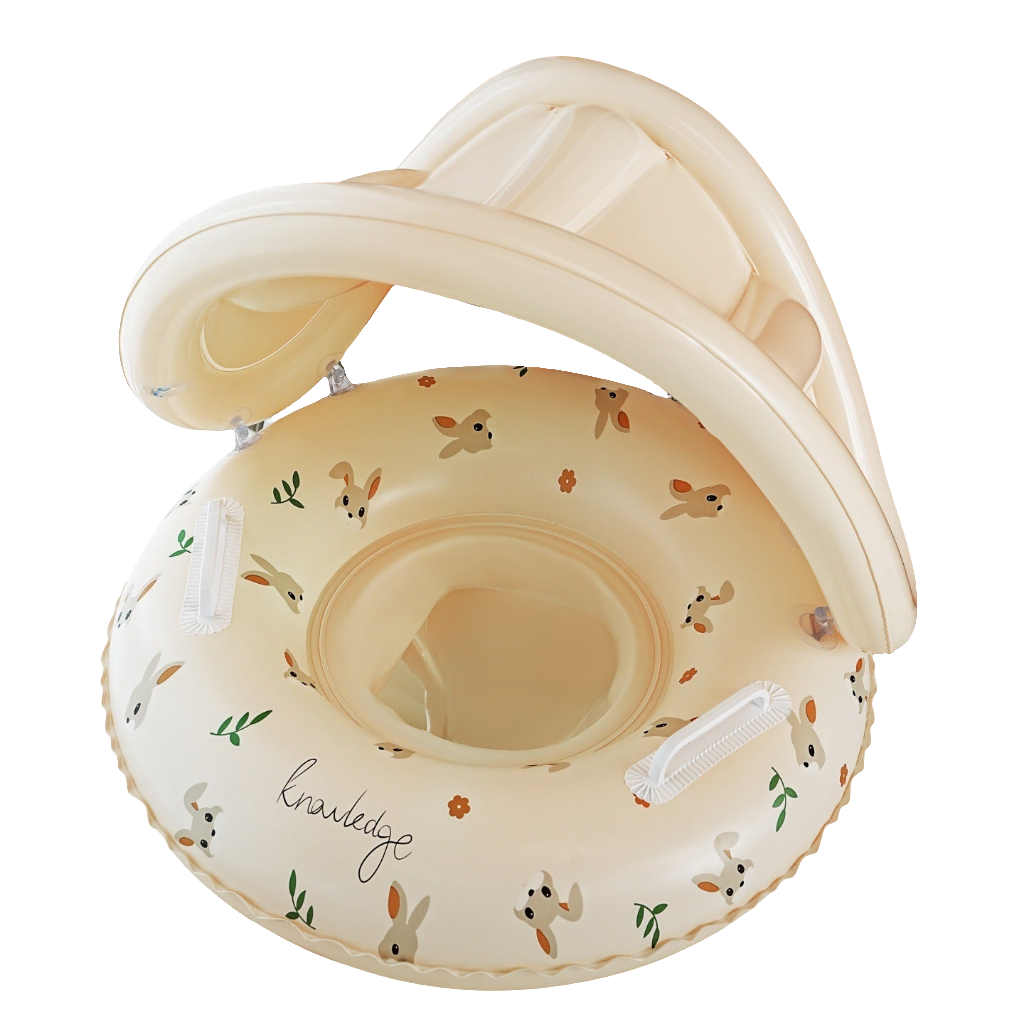 Opblaasbare baby zwemboot met en zonnescherm