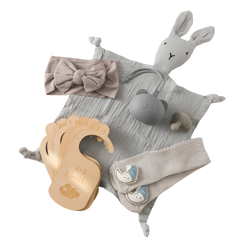 Set van 7 - Kraamcadeau Cuddly Konijn